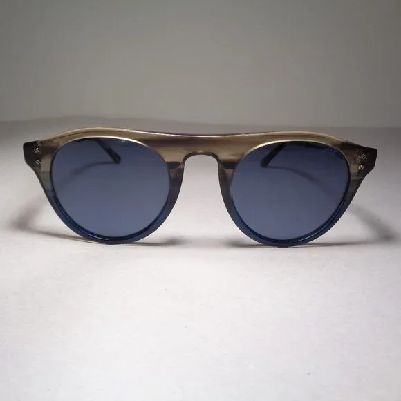 Calvin Klein CK20701S Taupe Blue Horn New Women\'s Sunglasses Calvin Klein CK20701S 41888 Taupe/Blue Horn Gradient Round  main image 4